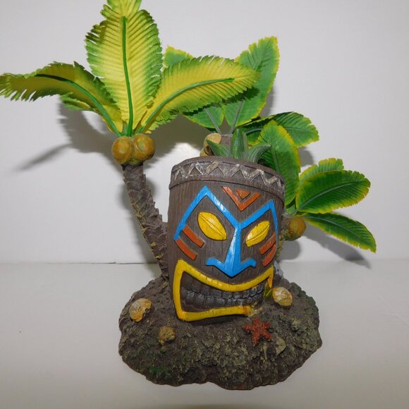 Set 3 Aquarium Fish Tank Tahiti Village Moai Head Decore Ornament Decorations - Picture 4 of 5